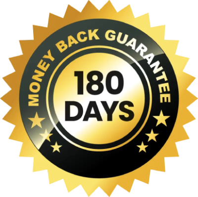180 day risk-free guarantee for Gluco Extend, demonstrating trust and customer confidence
